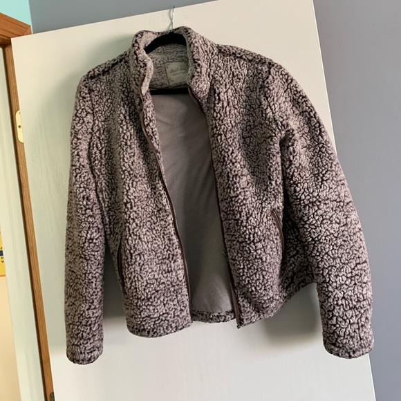 Altar'd State Full Zipper Sherpa Jacket - Picture 2 of 3